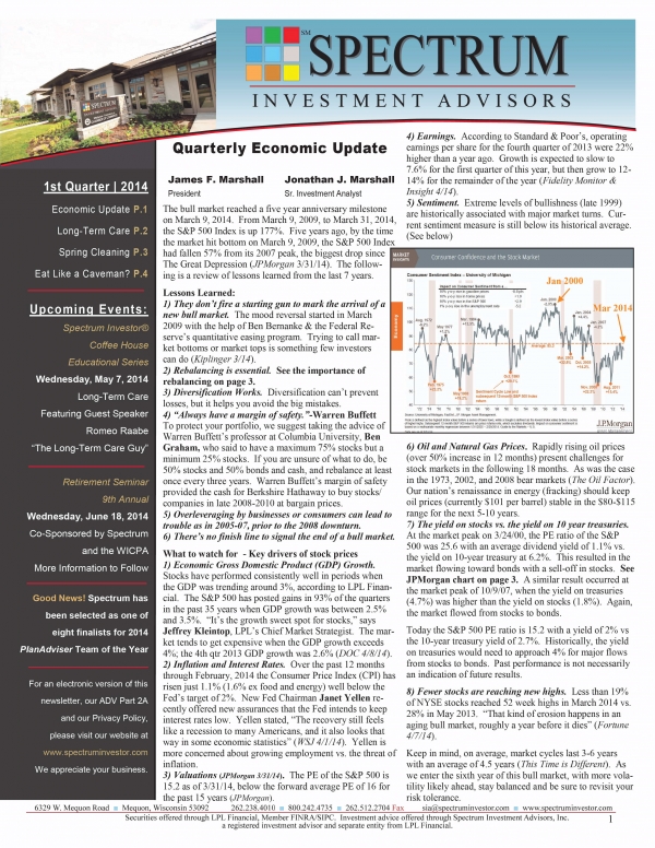2014 Newsletters